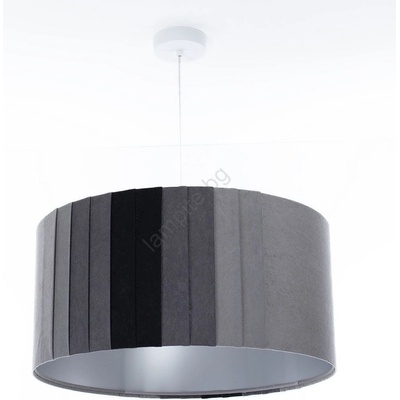 BPS Koncept Пендел на кабел STRIPES 1xE27/60W/230V Ø 40 см сив (BS0723)