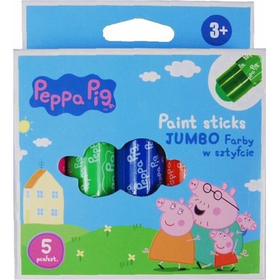Astra Baby farby Jumbo v tyčinke prasiatko Peppa 4 ks