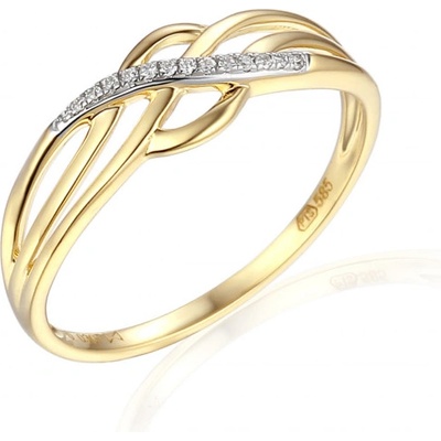 Gems Vkusný prsten Gianna kombinované zlato s brilianty 3812760 5 55 99