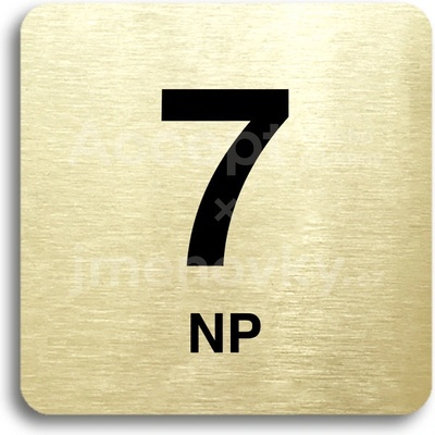 ACCEPT Piktogram 7 NP - zlatá tabulka - černý tisk bez rámečku