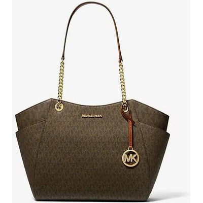 Michael Kors dámská kabelka Jet Set Signature Large Logo hnědá