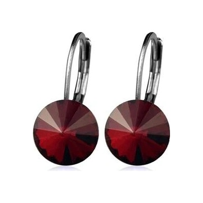 Nubis ocelové náušnice s krystaly Swarovski siam NBS08-SI