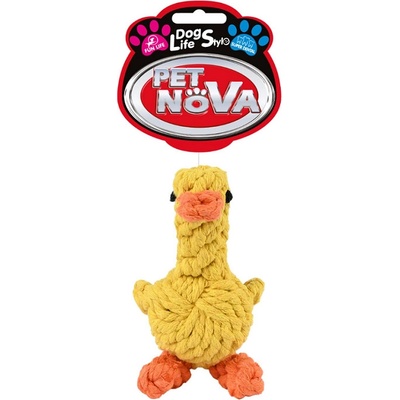 Pet Nova hryzátko kačica zo šnúrky 16 cm