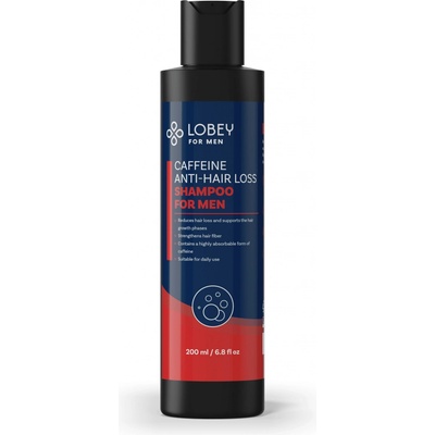 Lobey MenCare kofeinový šampon proti padání vlasů pro muže 200 ml