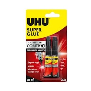 UHU Моментно лепило Glue Control 2 х 3г