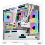 darkFlash DS900M Infinity Mirror ARGB TG white + 6 fan (DS900M-6F-WH)