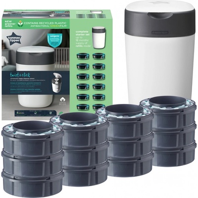Tommee Tippee Twist & Click Koš na plienky 12 náplní/kaziet