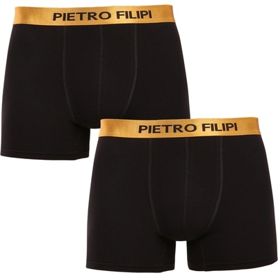 Pietro Filipi Комплект от два - мъжки боксерки Pietro Filipi черни Metalic gold Pietro Filipi | Cheren | МЪЖЕ | M