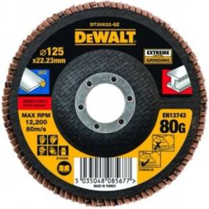 DEWALT - Ламелен шлифовъчен диск, P80, диаметър 125 мм DT30622 (DT30622)