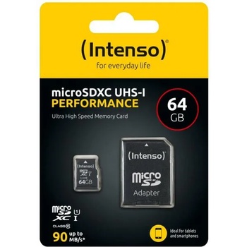 Image 1 of Intenso Performance microSDXC 64GB C10/UHS-I/U1 (3424490)