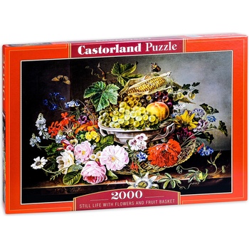 Castorland Пъзел Castorland от 2000 части - Натюрморт с плодове и цветя (C-200658-2)