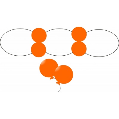 Balónek D5 dekorační 007 Orange