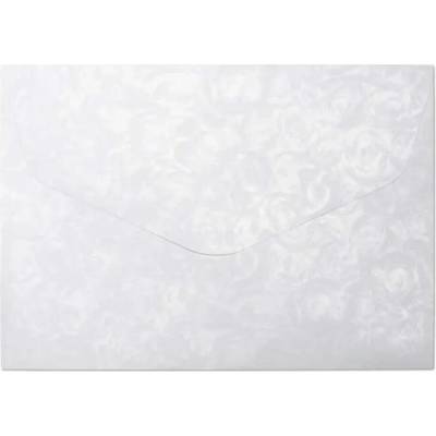 Galeria Papieru Ozdobné obálky C5, 120g/m2, bílé, vzor růže, 10 ks
