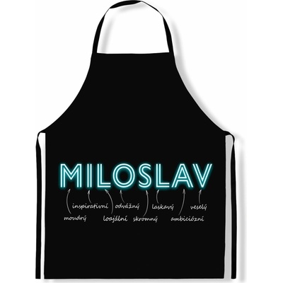 IMPAR Zástěra Mužská jména Neon Miloslav