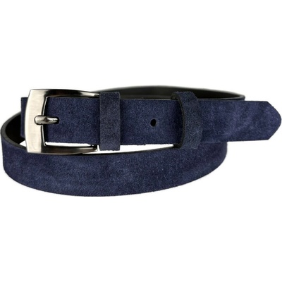 Penny Belts Dámský kožený opasek 2508-S56 modrý semišový