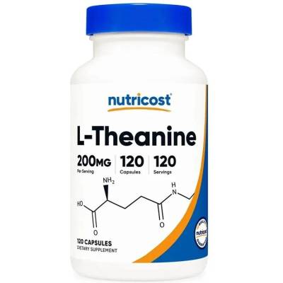 Nutricost L-Theanine, 200 mg, 120 капсули, Nutricost (67937 (043101) NC)