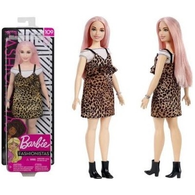 Barbie Fashionistas s leopardími šatami