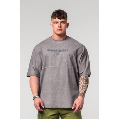 Nebbia Washed-off oversized tričko No shortcuts 369 šedé