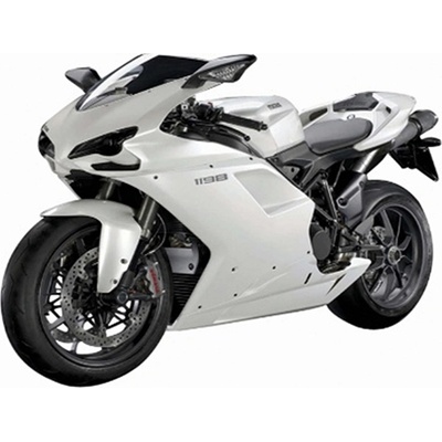 New Ray Toys Метален мотоциклет Newray - Ducati 1198, 1: 12, бял (57143 B)