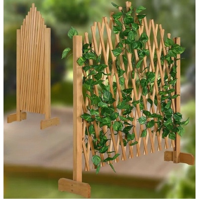 Gardebruk® Dřevěná mřížka na květiny 200x107cm |přírodní hnědá