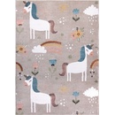Dywany Łuszczów Fun Unicorn with rainbow beige Béžová