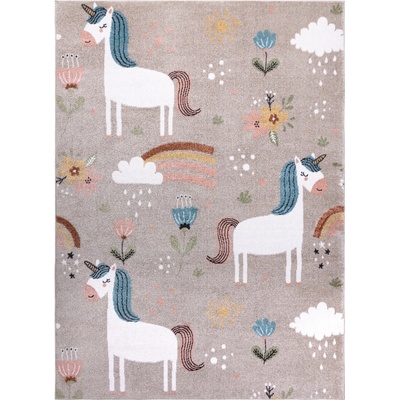 Dywany Łuszczów Fun Unicorn with rainbow beige Béžová