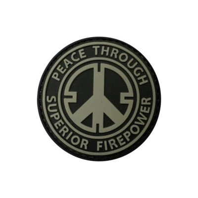 ARMED PATCHES PVC nášivka Peace Trhough Superior Firepower