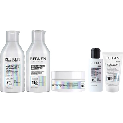 Sada pre poškodené vlasy a rozstrapkané končeky Redken Acidic Bonding Concentrate + šampón 75 ml a starostlivosť 50 ml zadarmo