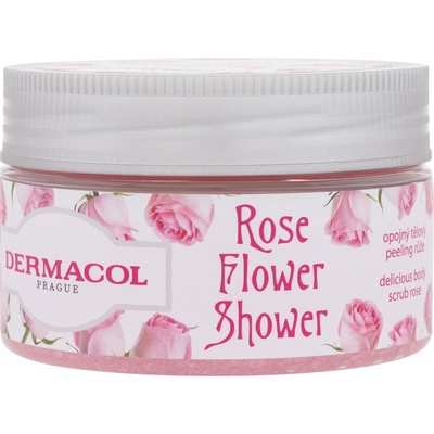 Dermacol Rose Flower Shower Body Scrub telový peeling 200 g