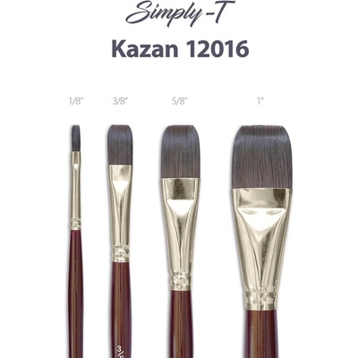 Štetec Simply-T Kazan 12016 - plochý, krátka rukoväť Veľkosť štetca: 3/8