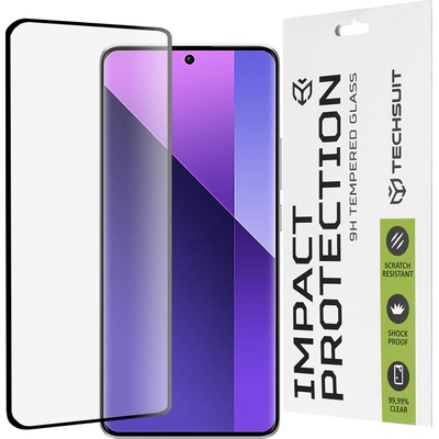 Techsuit Протектор за Xiaomi Redmi Note 13 Pro+ 5G / Note 14 Pro 5G / Note 14 Pro+ 5G / Note 14 Pro+ 5G / Poco X7 - 111D Full Cover / Full Glue Glass / 3D Curved Screen - Черен