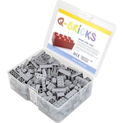 Q-bricks UNICOLOR světle šedé kostky 300 ks