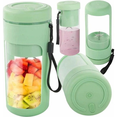 Prenosný smoothie mixér USB bezdrôtový 450 ml zelený