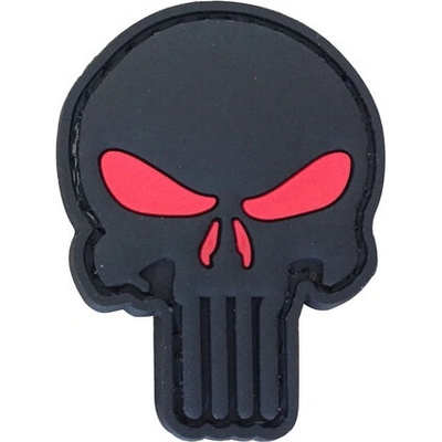 WARAGOD Nášivka 3D Punisher red eyes 5x4cm
