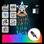 Aigostar - LED RGBICW Външна коледна украса 250xLED/230V 2, 5m IP44 + дистанционно (AI2068)
