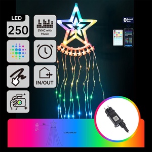Aigostar - LED RGBICW Външна коледна украса 250xLED/230V 2, 5m IP44 + дистанционно (AI2068)