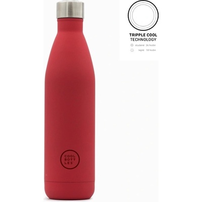 Cool Bottles Termo fľaša z nerezovej ocele Vivid Red 750 ml