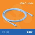 Club 3D Кабел Club 3D - CAC-3003 (USB-C, PD 240W, 20Gbps, 4K60Hz, син, M/M, 2 m) (CAC-3003)