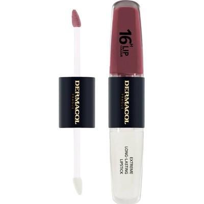 Dermacol Dlouhotrvající dvoufázová barva na rty a lesk 16H Lip Colour Extreme Long-Lasting Lipstick 12 4 + 4 ml