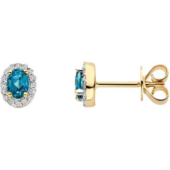 Blush Дамски златни обеци с диаманти и топаз Blush 7636YDL (7636YDL)