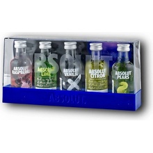 Absolut Five Collection 40 % 5 x 0,05 l (holá láhev)