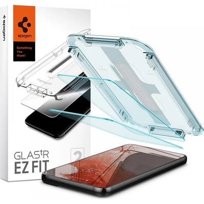 Spigen Калъф за Samsung Galaxy S22 5G (комплект 2) - Spigen Glas. tR EZ FIT - Прозрачен