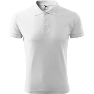 Malfini Pique Polo мъжка поло тениска, бяла (20300)