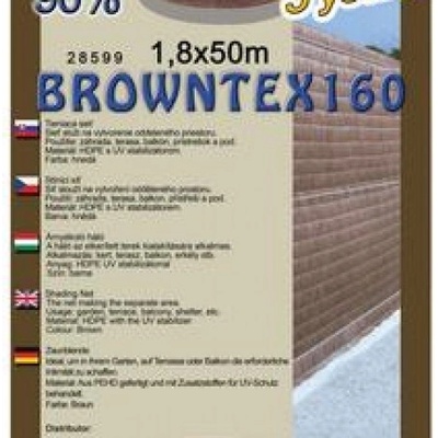 Trebor Sieť tieniaca Browntex 1,8x50m hnedá