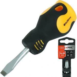 VERKE Плоска отвертка къса 6x38mm S2 66476 (V86444)