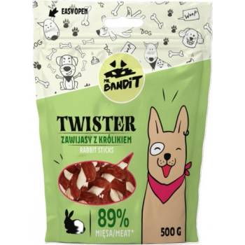 VetExpert Mr. Bandit TWISTER rabbit sticks - деликатесно лакомство за кучета, заешки пръчици, 500 гр - Полша