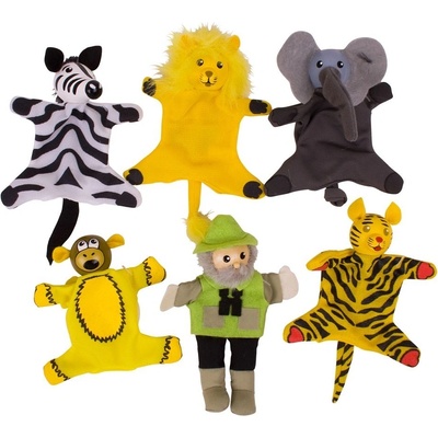 Bigjigs Prstové maňušky sada Safari