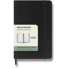 Moleskine A6 týdenní 2025 černý