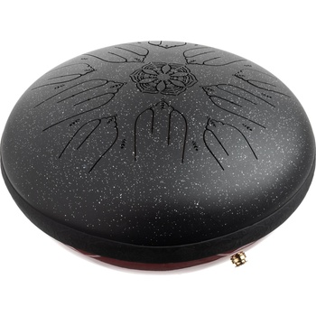 Image 1 of Shamann 12" 10 Notes with EQ 432Hz Spackle Black Tongue Drum (432EQ10-12SB)