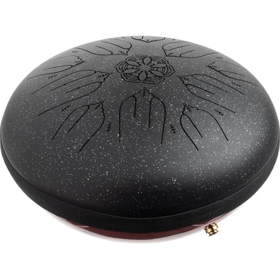 Shamann 12" 10 Notes with EQ 432Hz Spackle Black Tongue Drum (432EQ10-12SB)